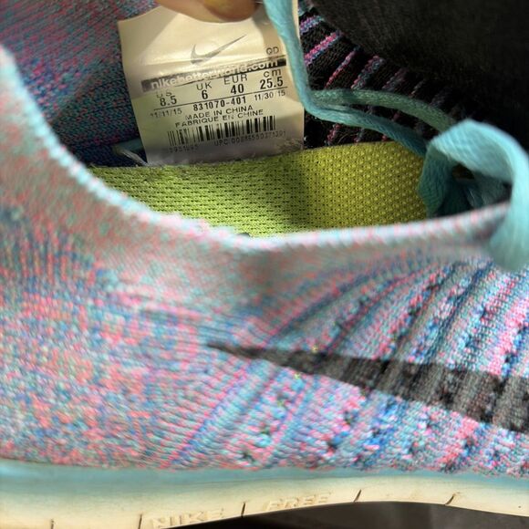 Nike Free RN Flyknit Motion Women’s Size 8.5 Running Shoes Purple Gamma Blue - Picture 8 of 8